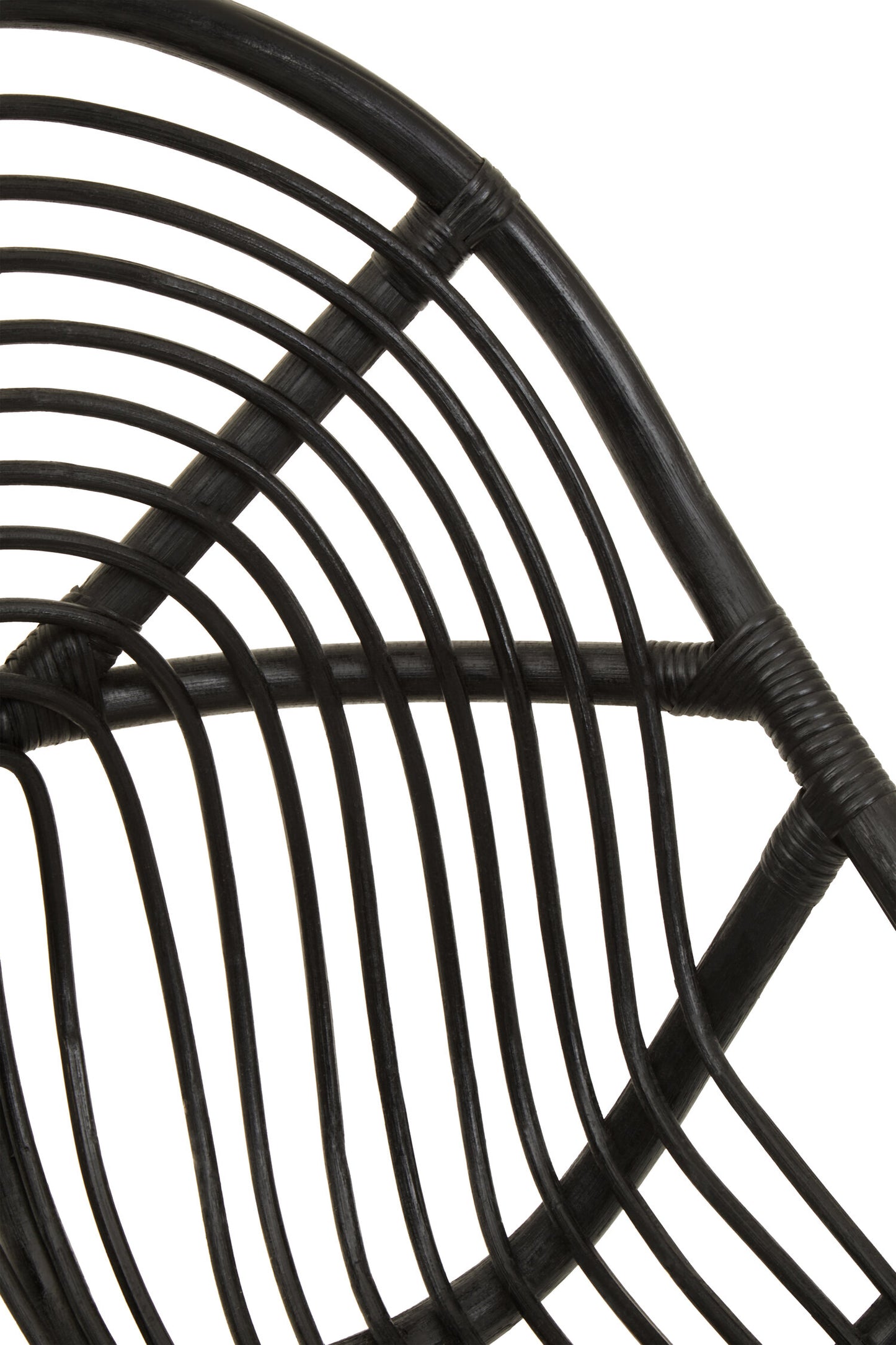 Koh Lanta Black Natural Rattan And Teak Accent Chair