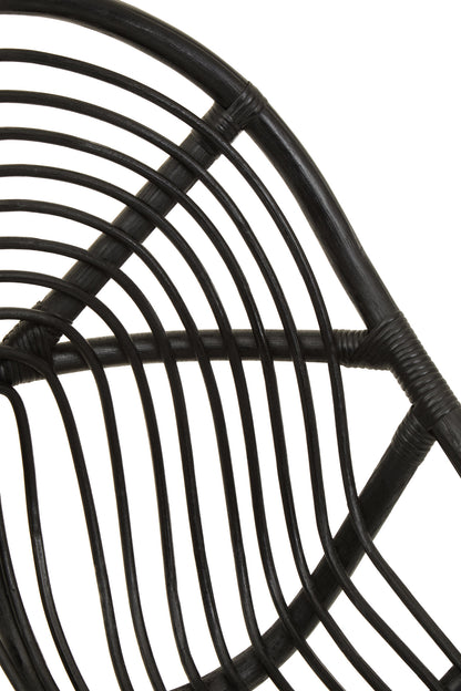 Koh Lanta Black Natural Rattan And Teak Accent Chair