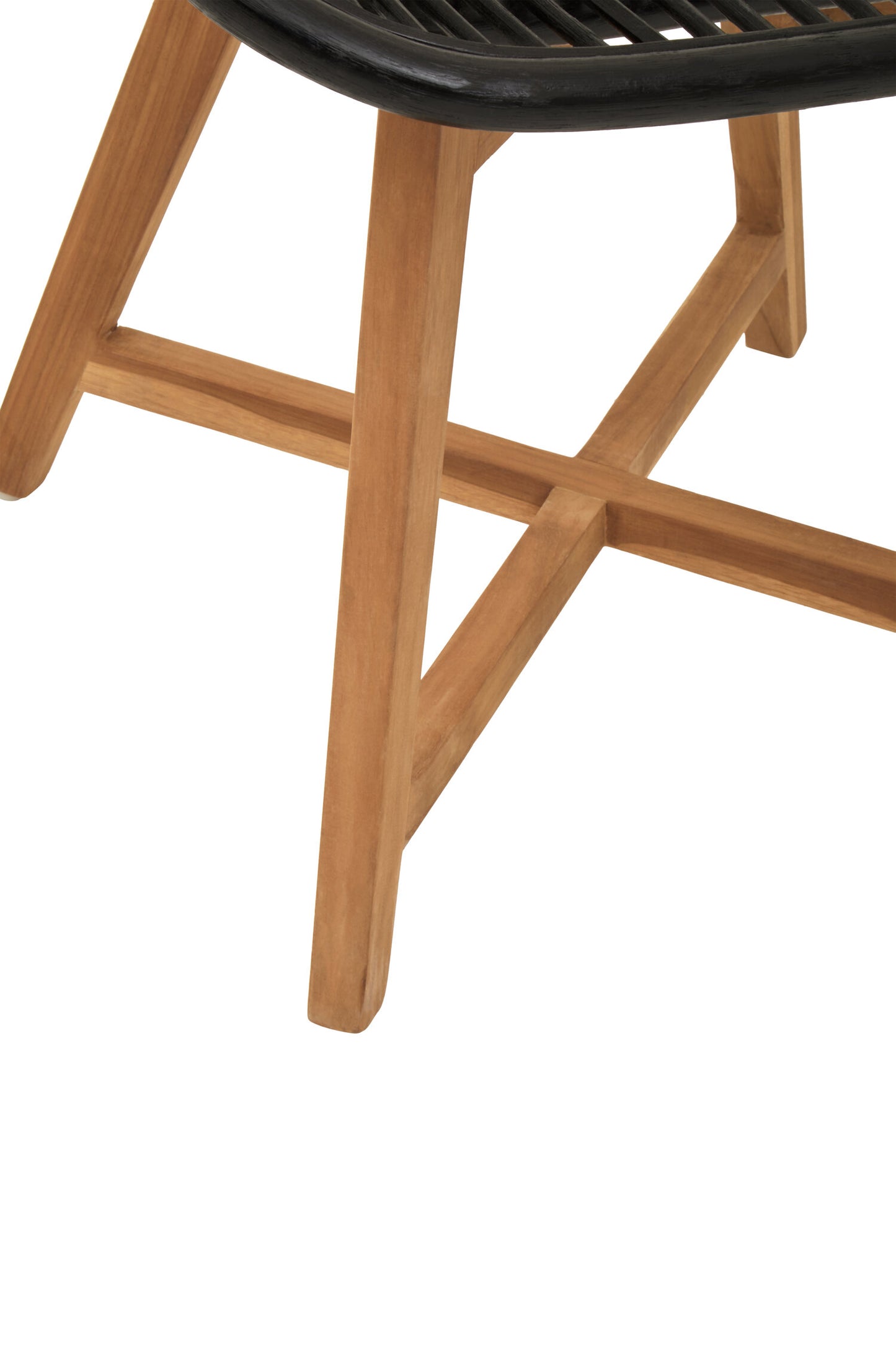 Koh Lanta Black Natural Rattan And Teak Accent Chair
