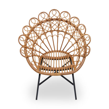 Tropic Natural Rattan Peacock Armchair | Bali & Blue