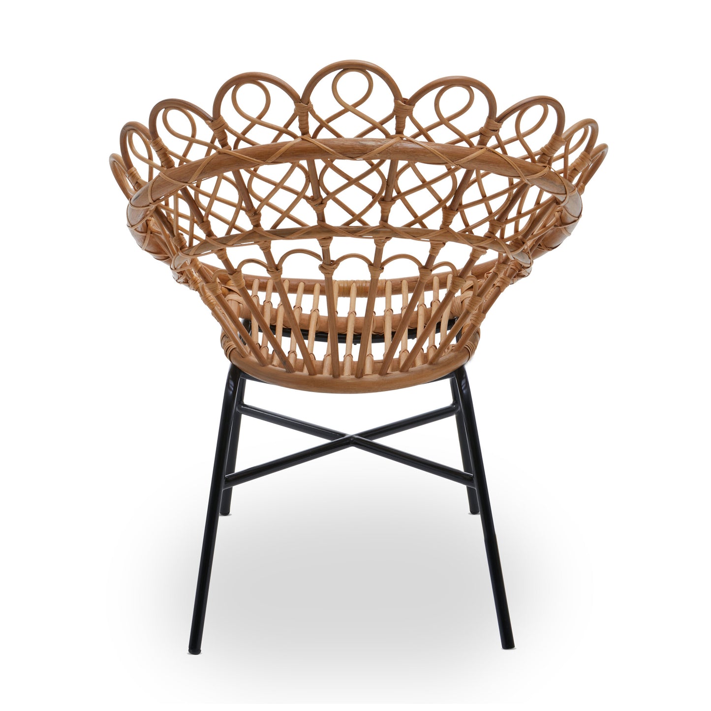 Tropic Natural Rattan Peacock Armchair | Bali & Blue