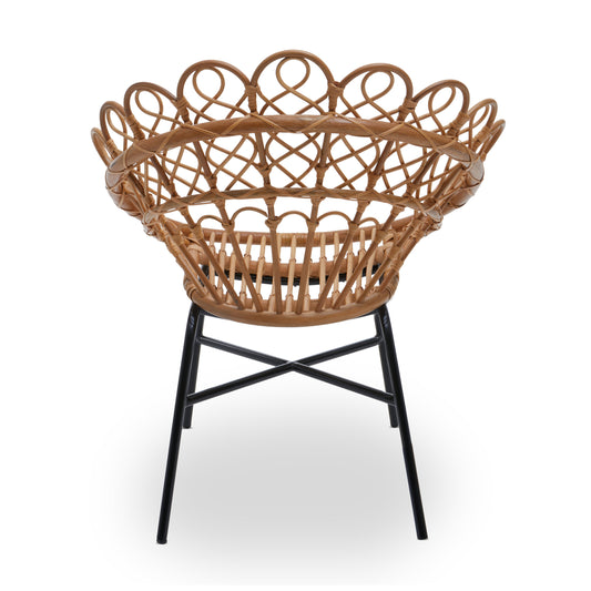 Tropic Natural Rattan Peacock Armchair | Bali & Blue