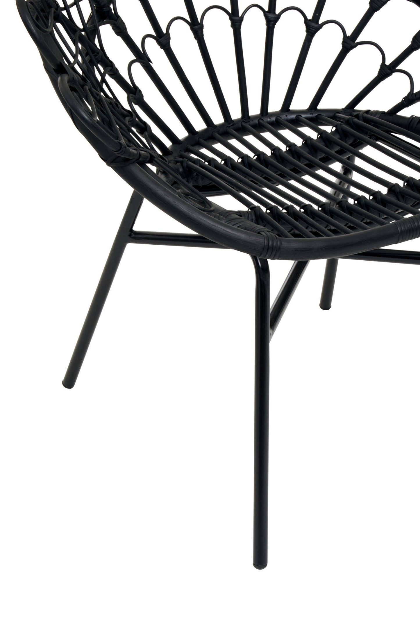 Tropic Black Rattan Peacock Armchair