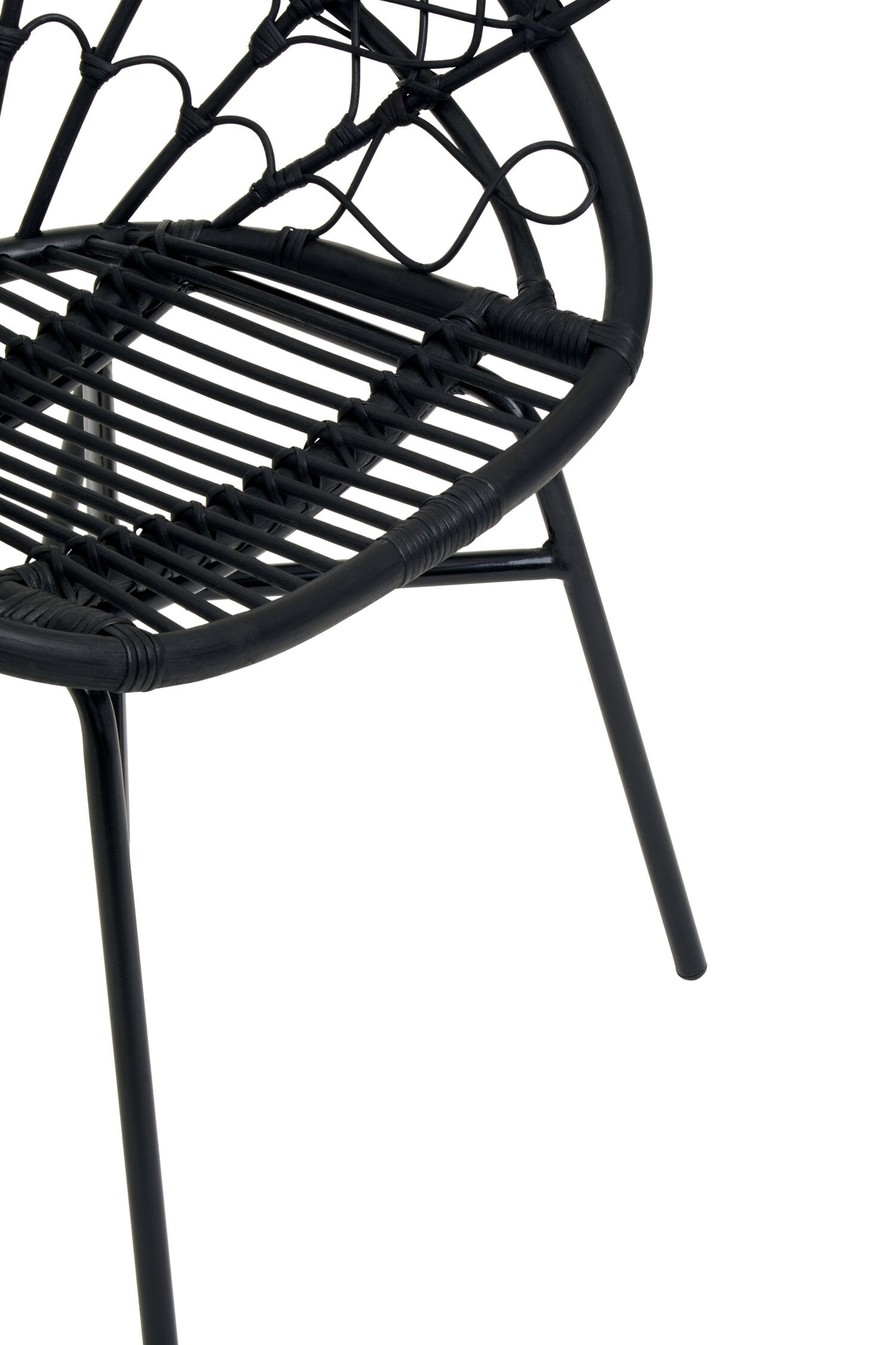 Tropic Black Rattan Peacock Armchair