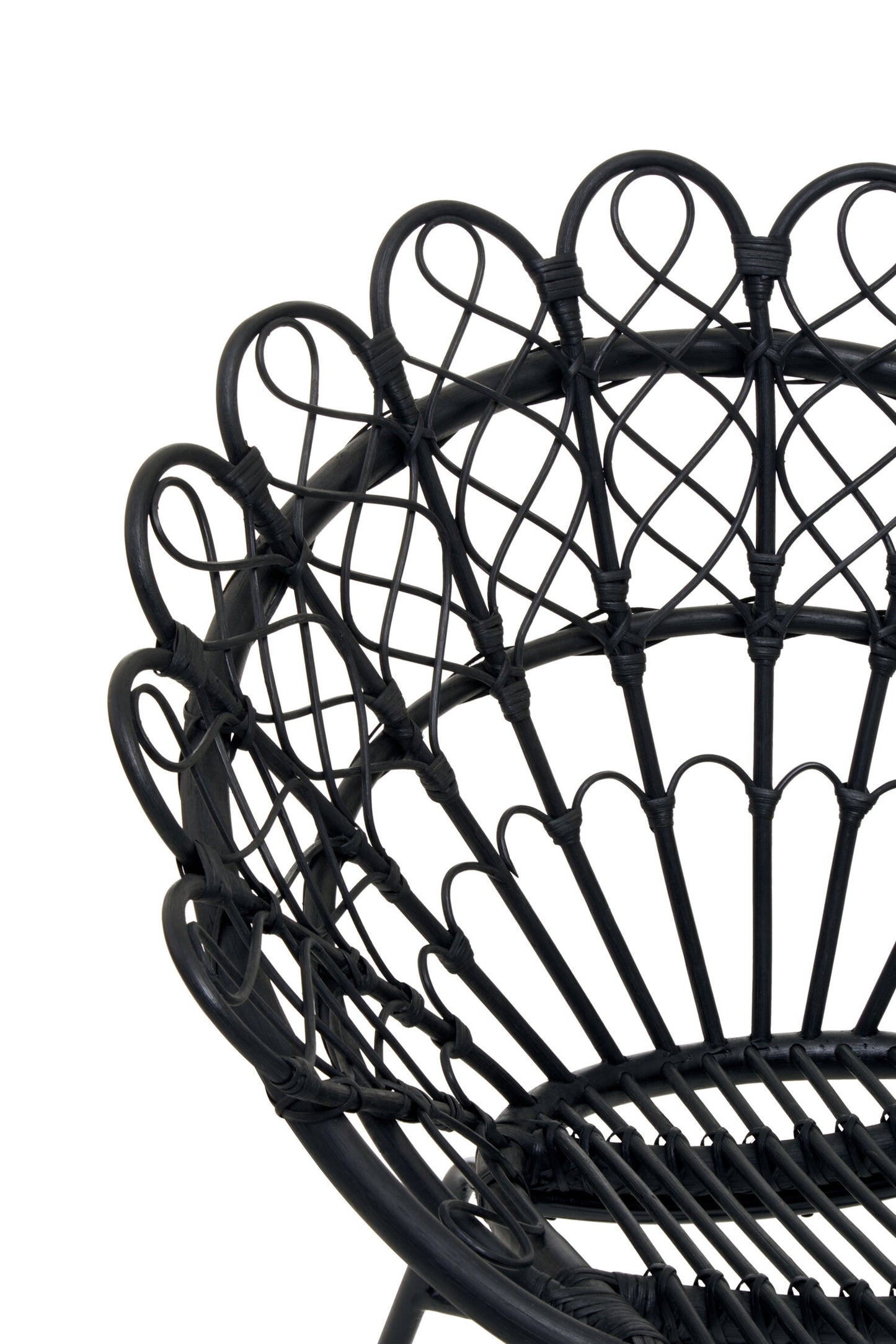 Tropic Black Rattan Peacock Armchair