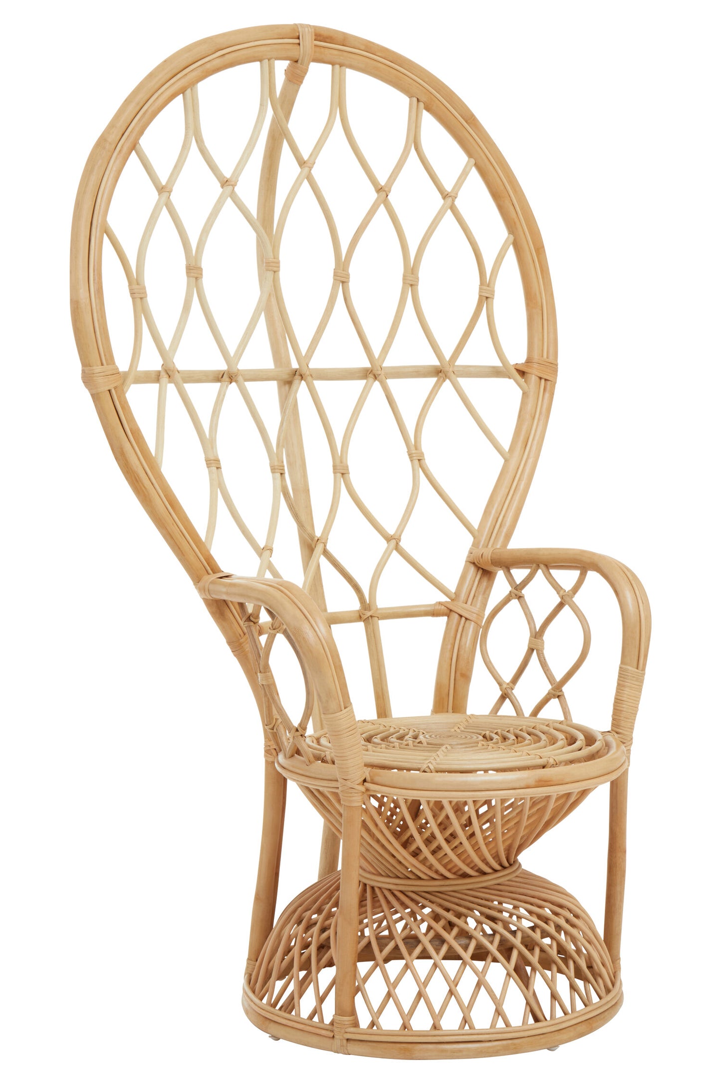 Tropic Natural Rattan Curved Chair