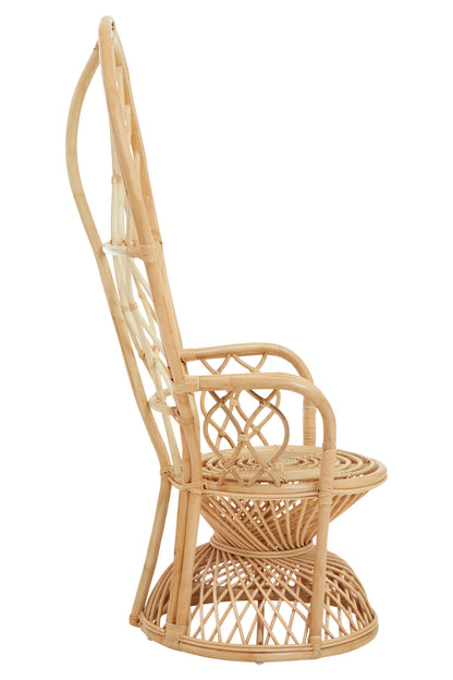 Tropic Natural Rattan Curved Chair