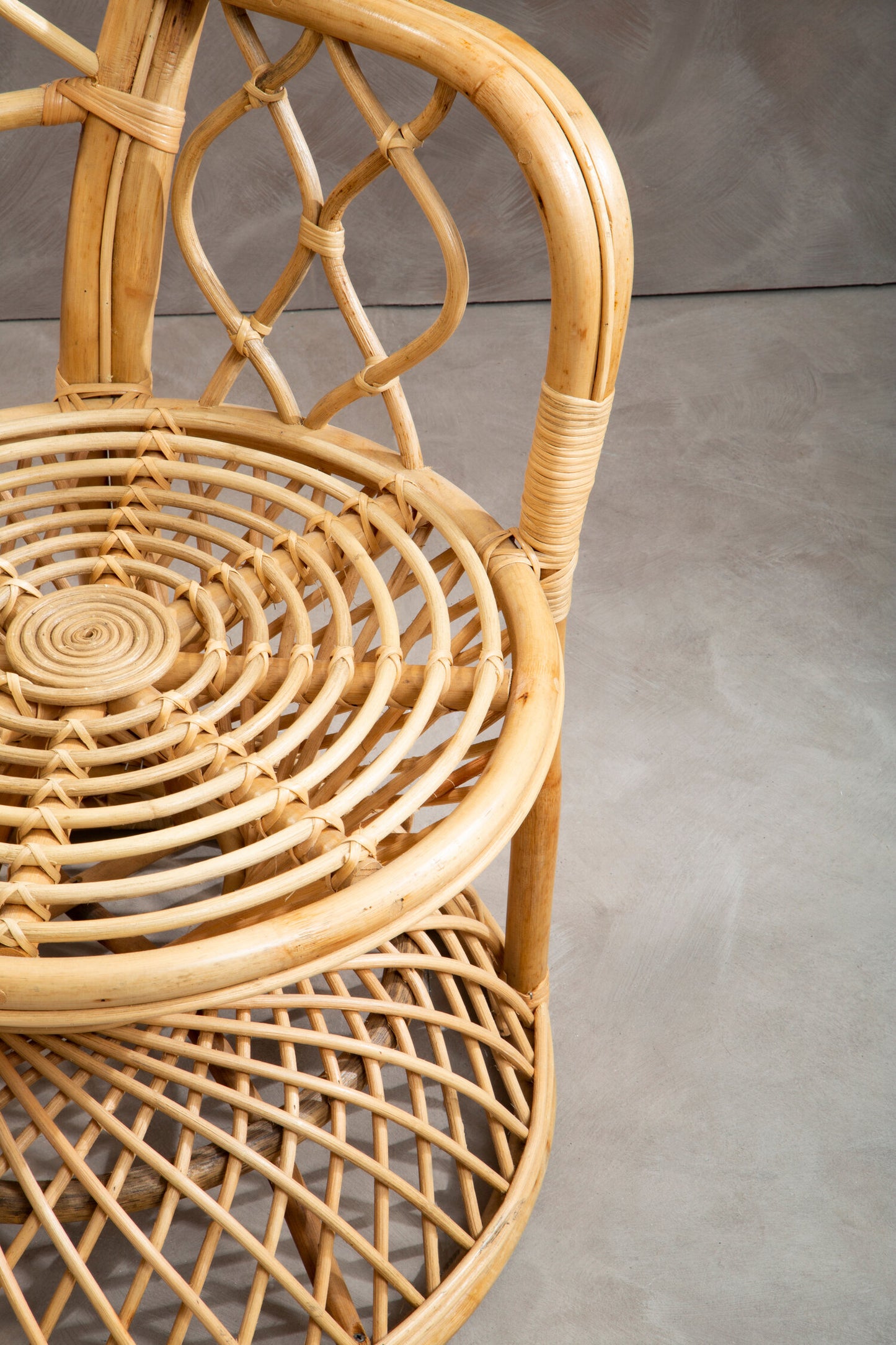 Tropic Natural Rattan Curved Chair
