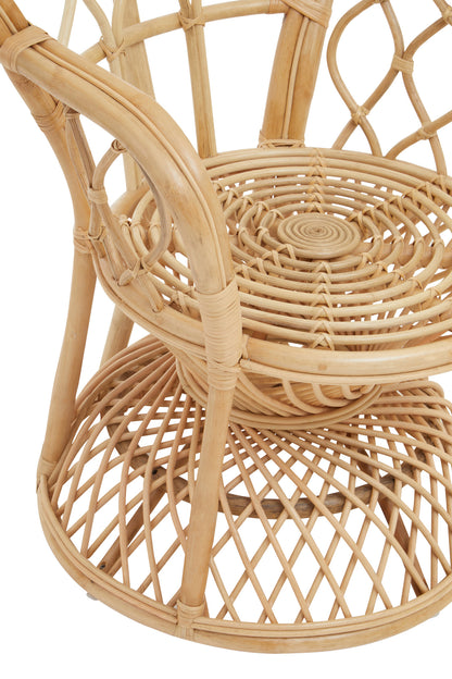 Tropic Natural Rattan Curved Chair