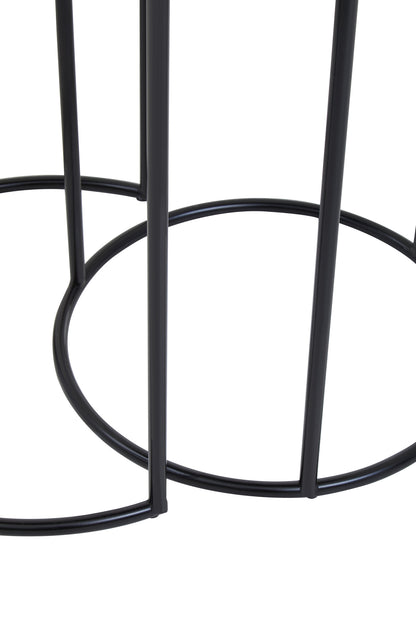Renatta Set Of 2 Nesting Tables with Agate Effect
