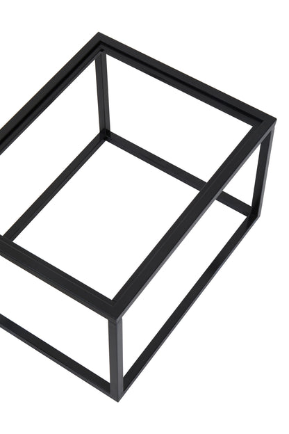 Renatta Black and Gold Set Of 2 Nesting Tray Tables