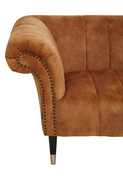 Harley Gold Velvet 2 Seat Chesterfield Sofa