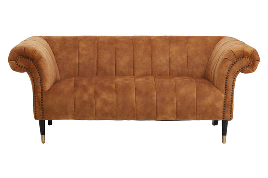 Harley Gold Velvet 2 Seat Chesterfield Sofa | Bali & Blue