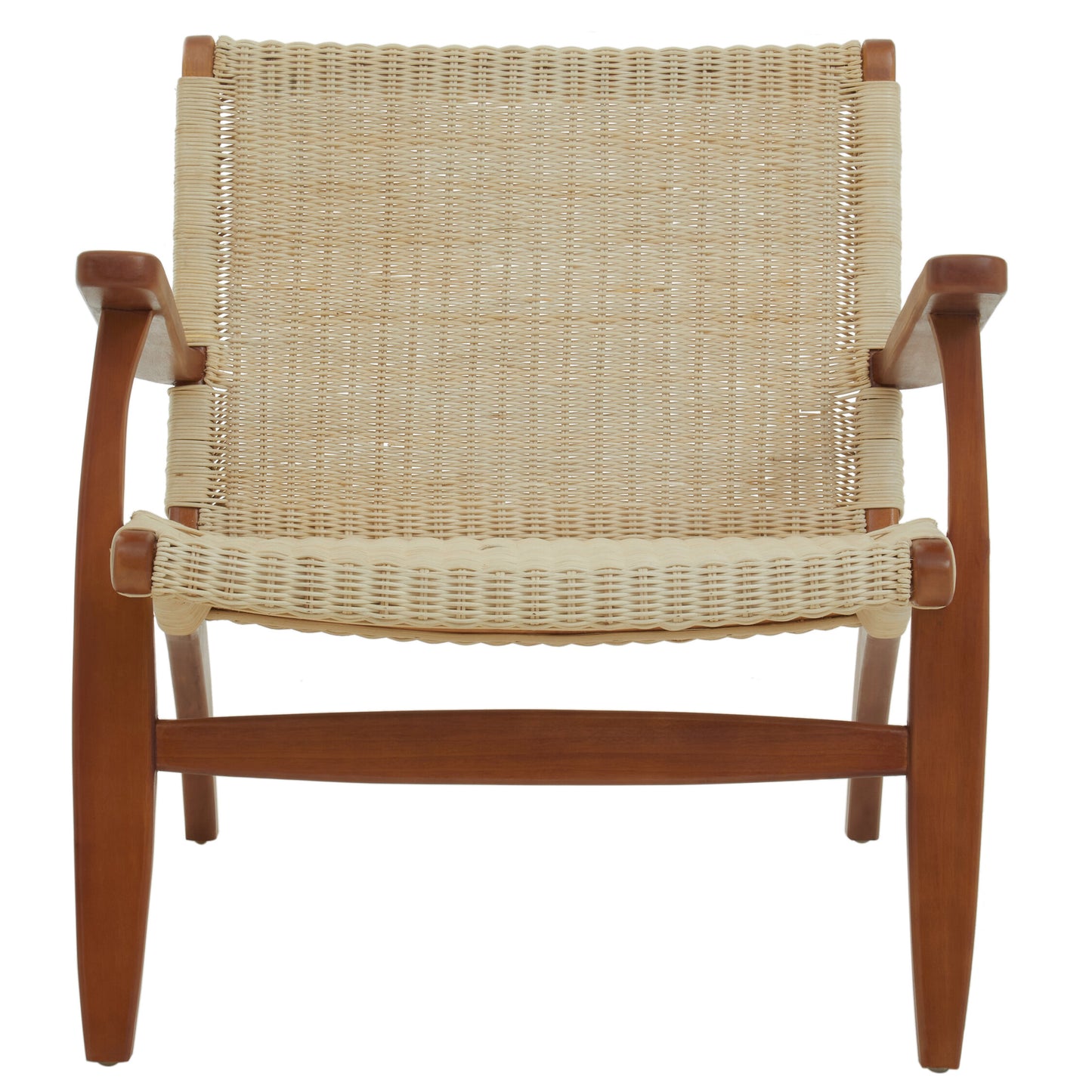 Tropic Woven Armchair In Natural Rattan