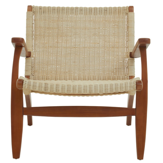 Tropic Woven Armchair In Natural Rattan