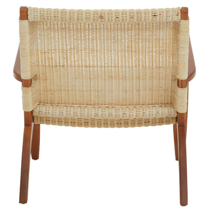 Tropic Woven Armchair In Natural Rattan