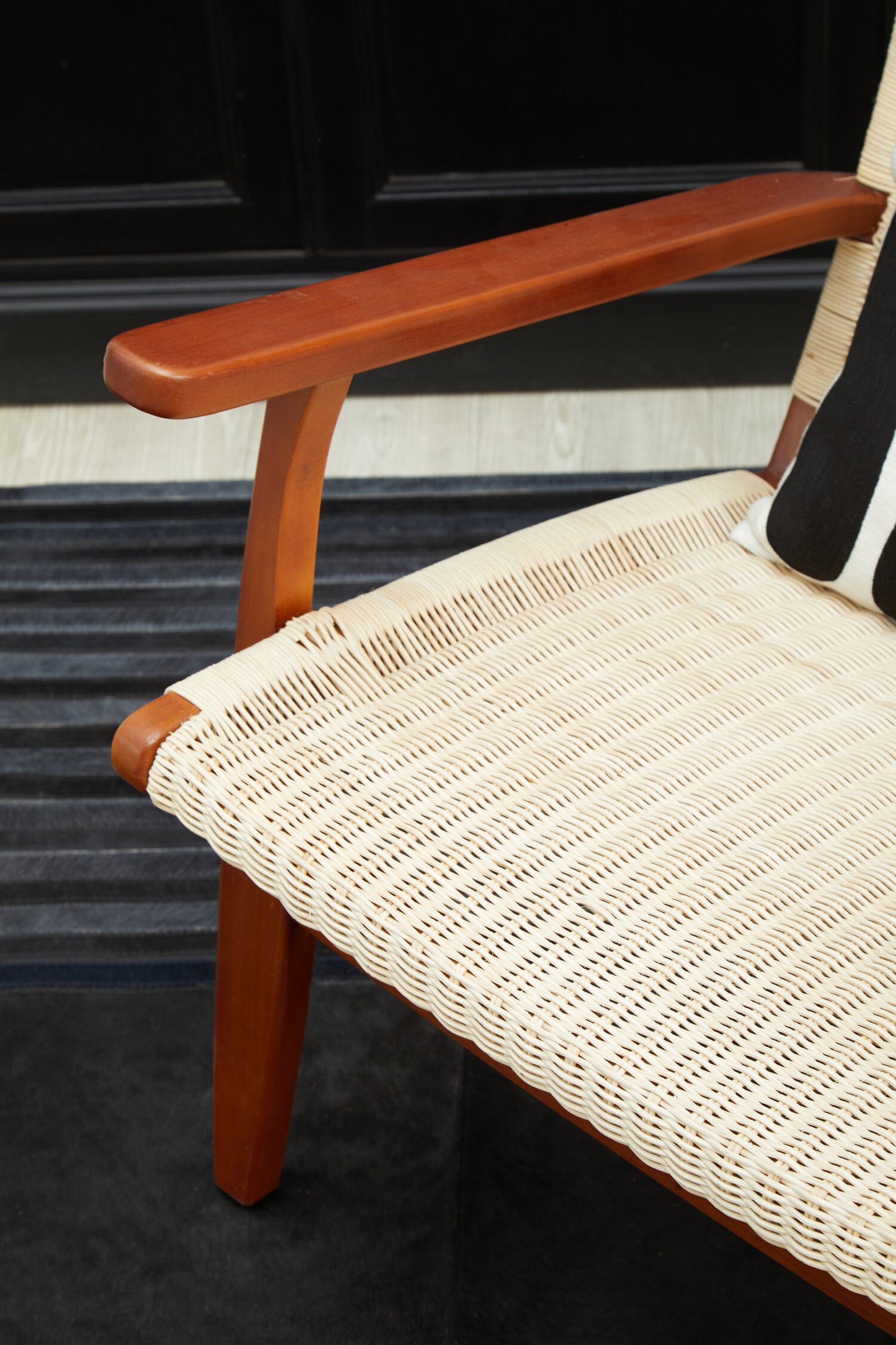 Tropic Woven Armchair In Natural Rattan