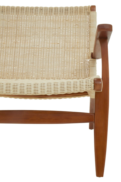Tropic Woven Armchair In Natural Rattan