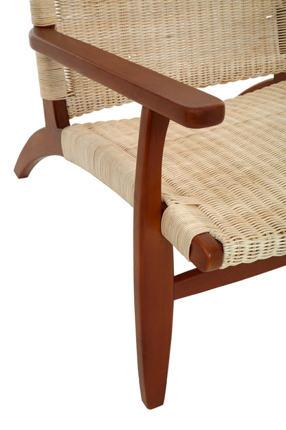 Tropic Woven Armchair In Natural Rattan