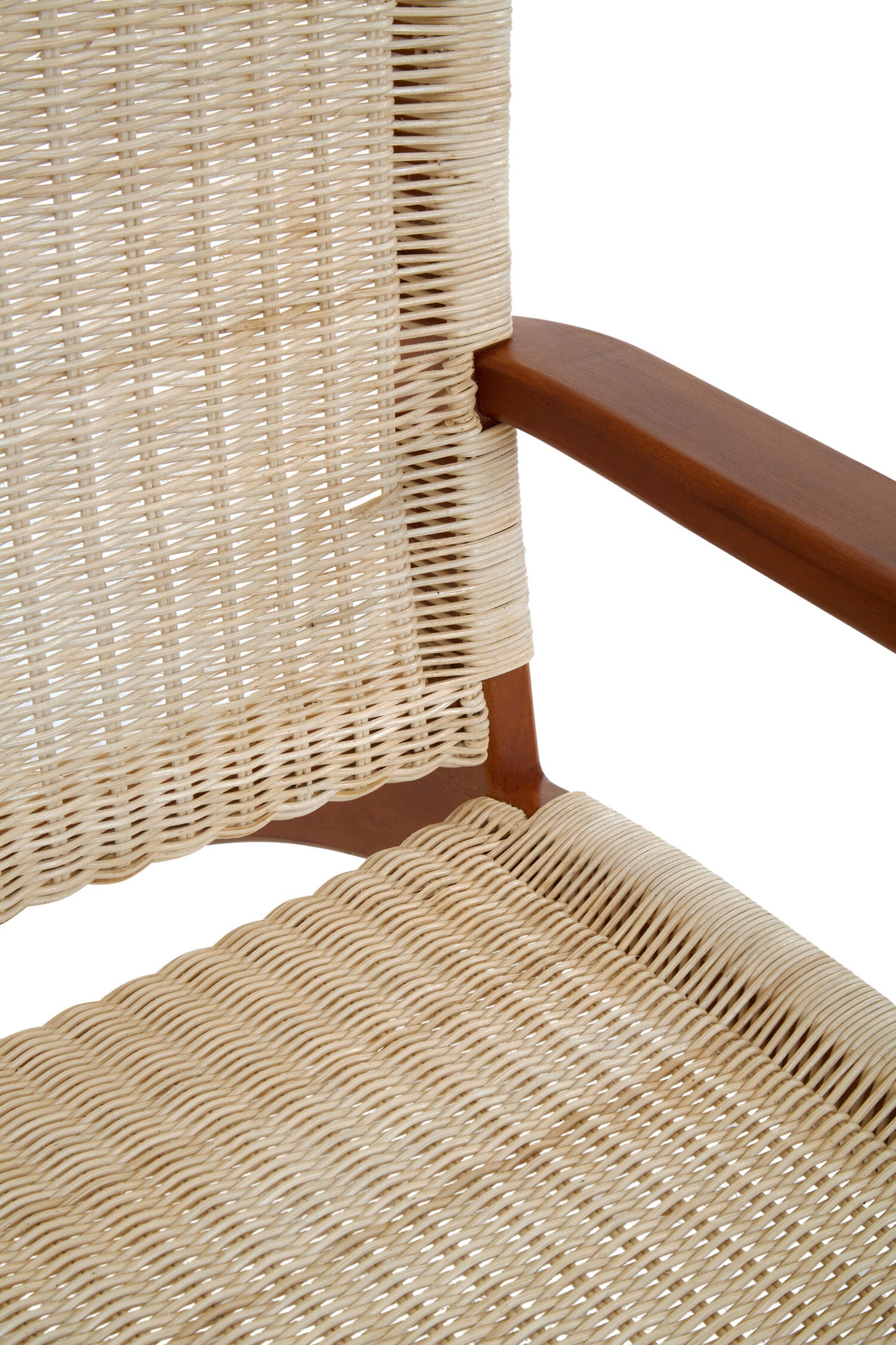Tropic Woven Armchair In Natural Rattan