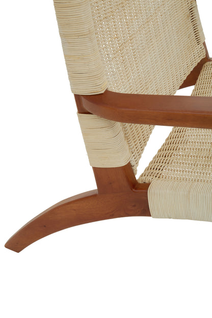 Tropic Woven Armchair In Natural Rattan