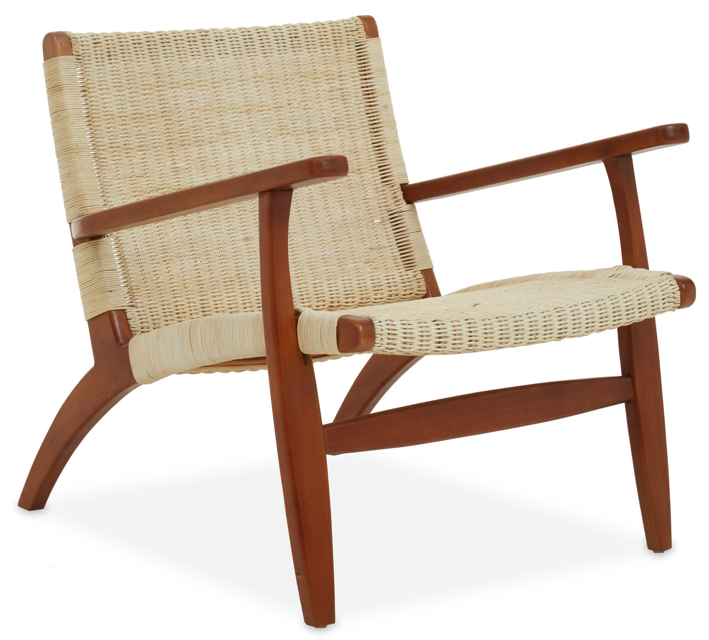 Tropic Woven Armchair In Natural Rattan