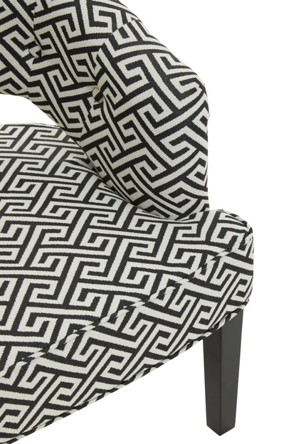 Loxton Greek Key Cutout Lounge Armchair