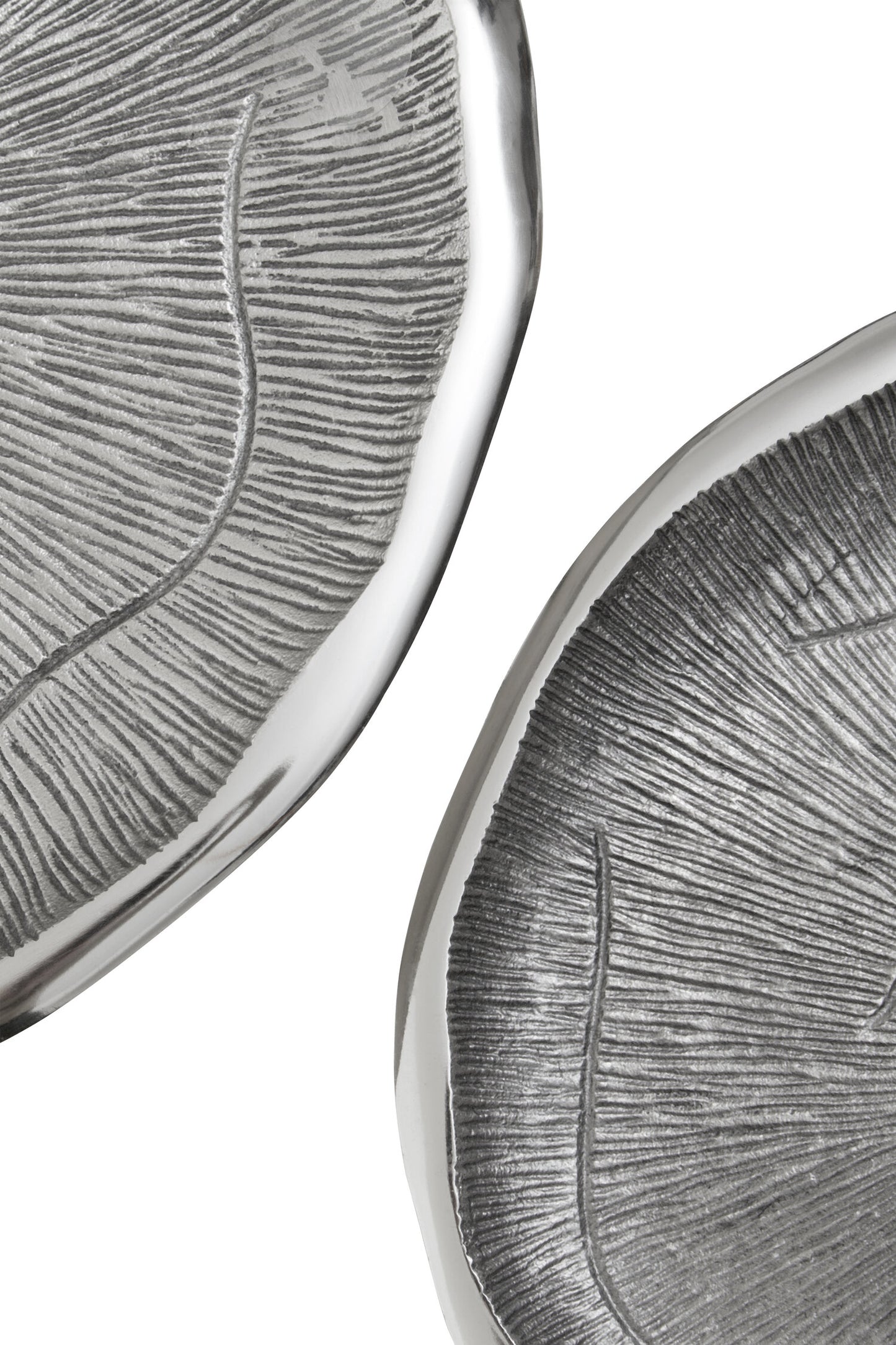 Rena Set Of Two Oak Effect Silver Top Side Tables