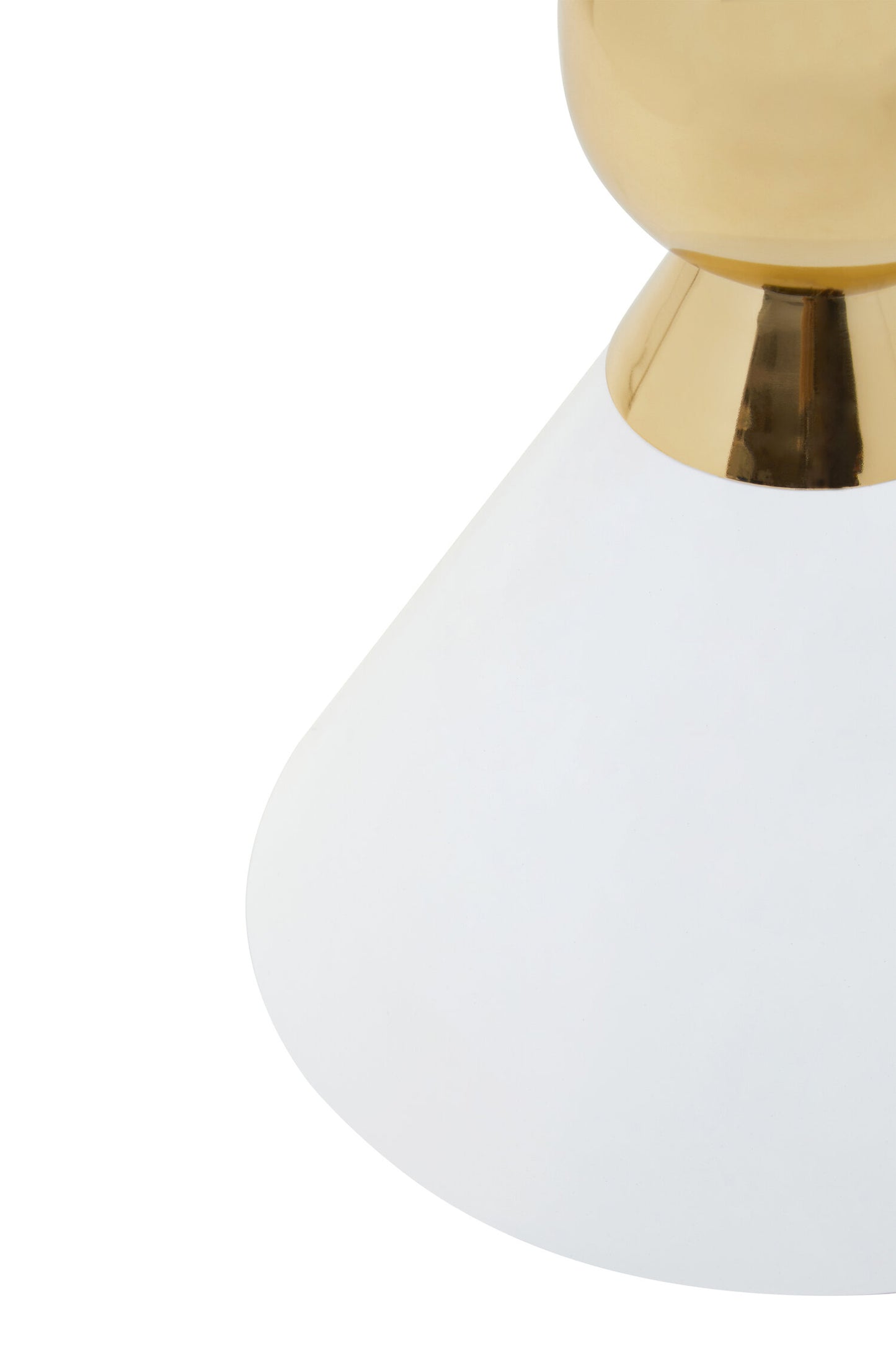 Angelique White And Gold Finish Side Table