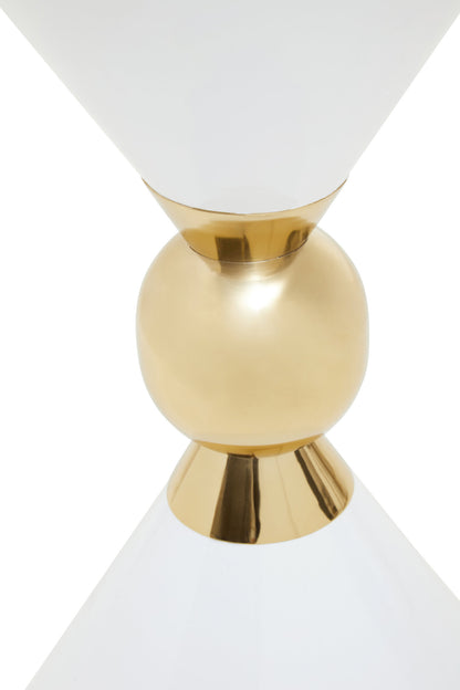 Angelique White And Gold Finish Side Table
