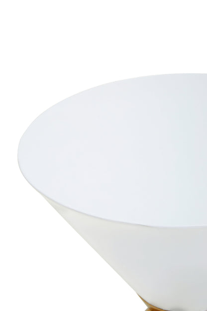 Angelique White And Gold Finish Side Table