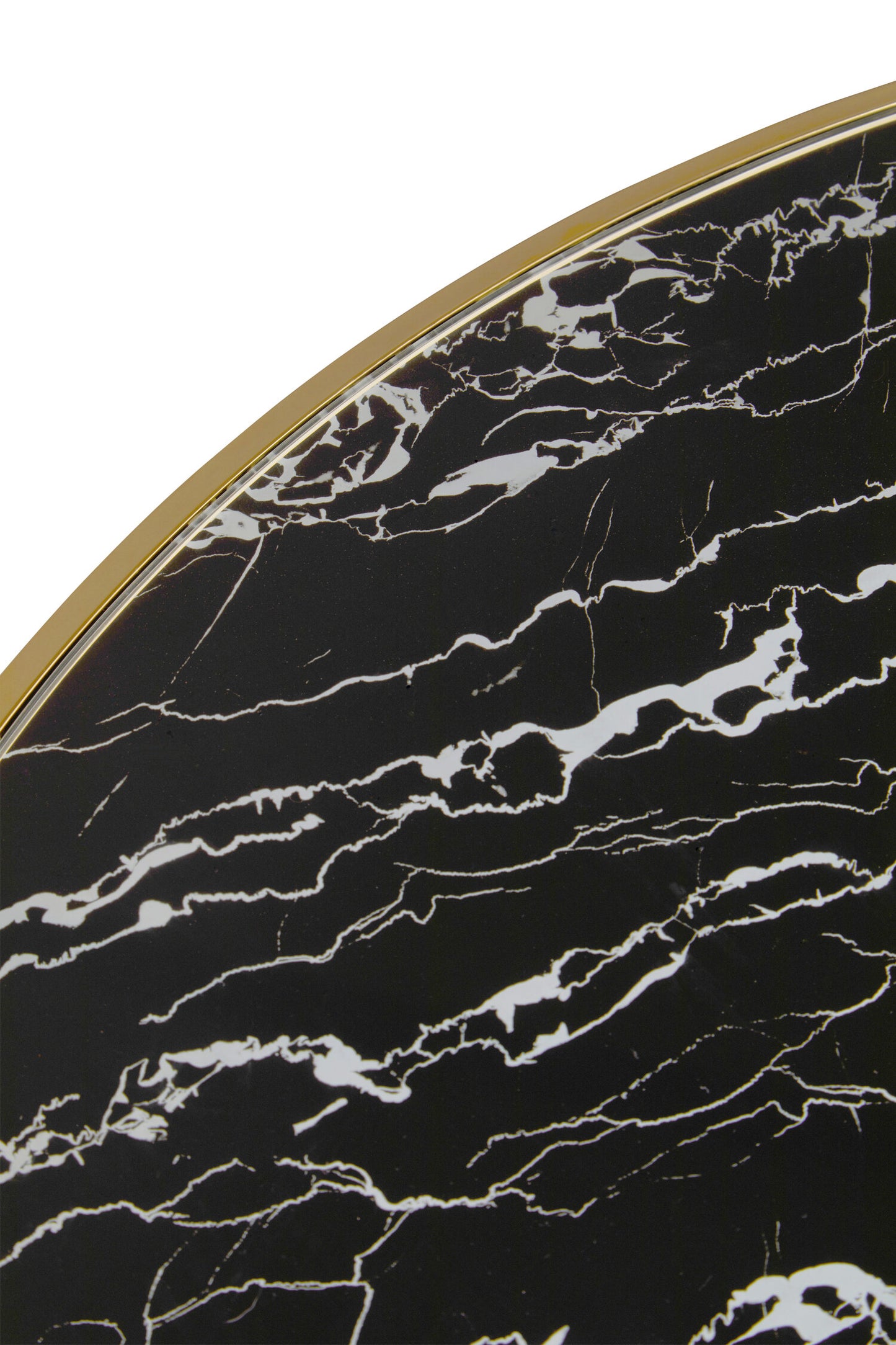 Mia Black Marble Effect Gold Base Coffee Table