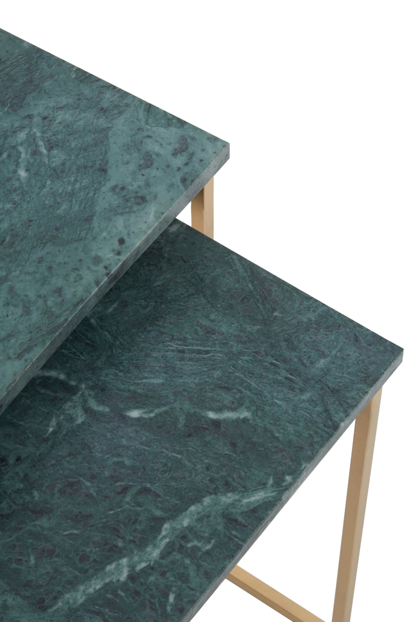 Roma Nest Of 2 Green Marble Side Tables