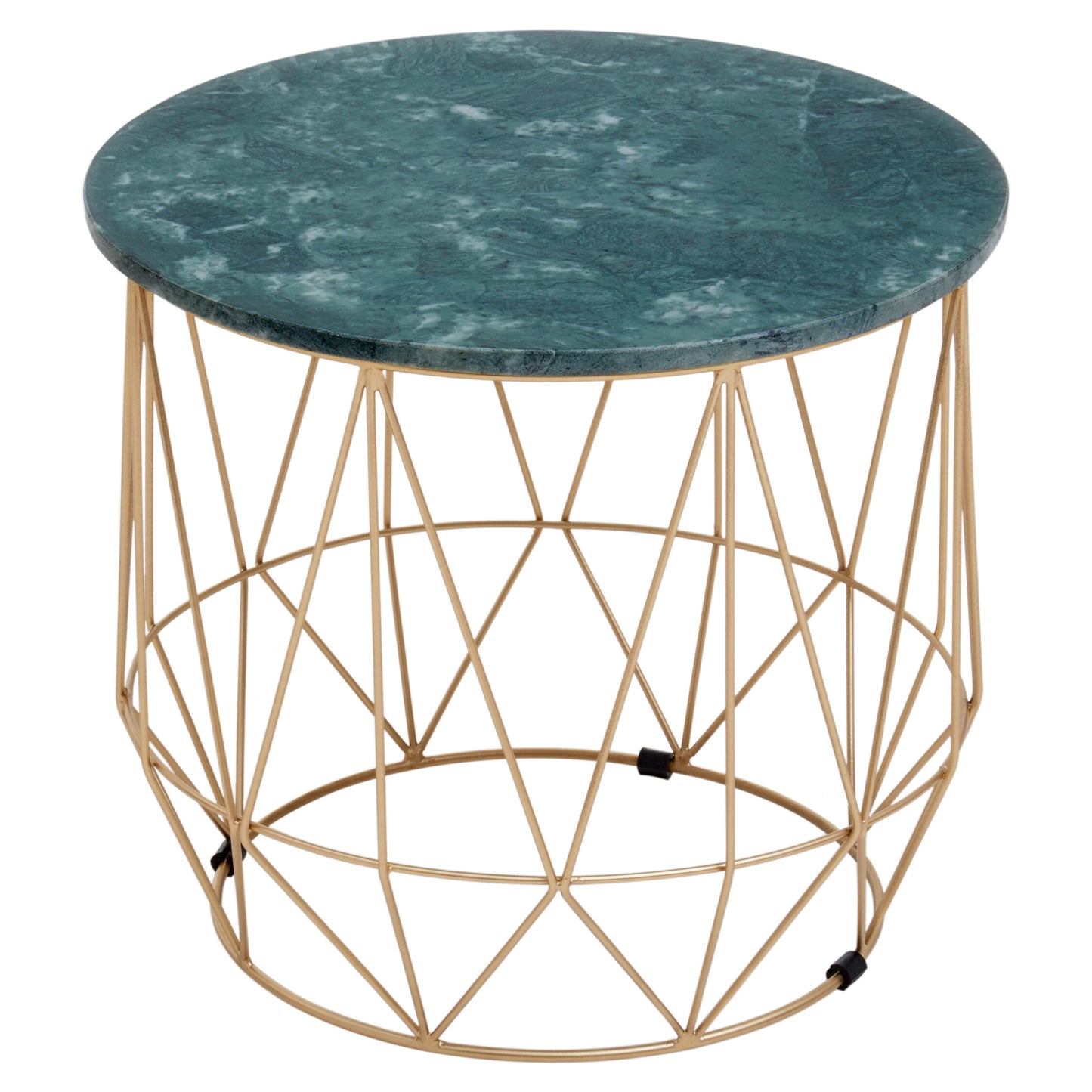 Roma Green Side Table With Gold Frame