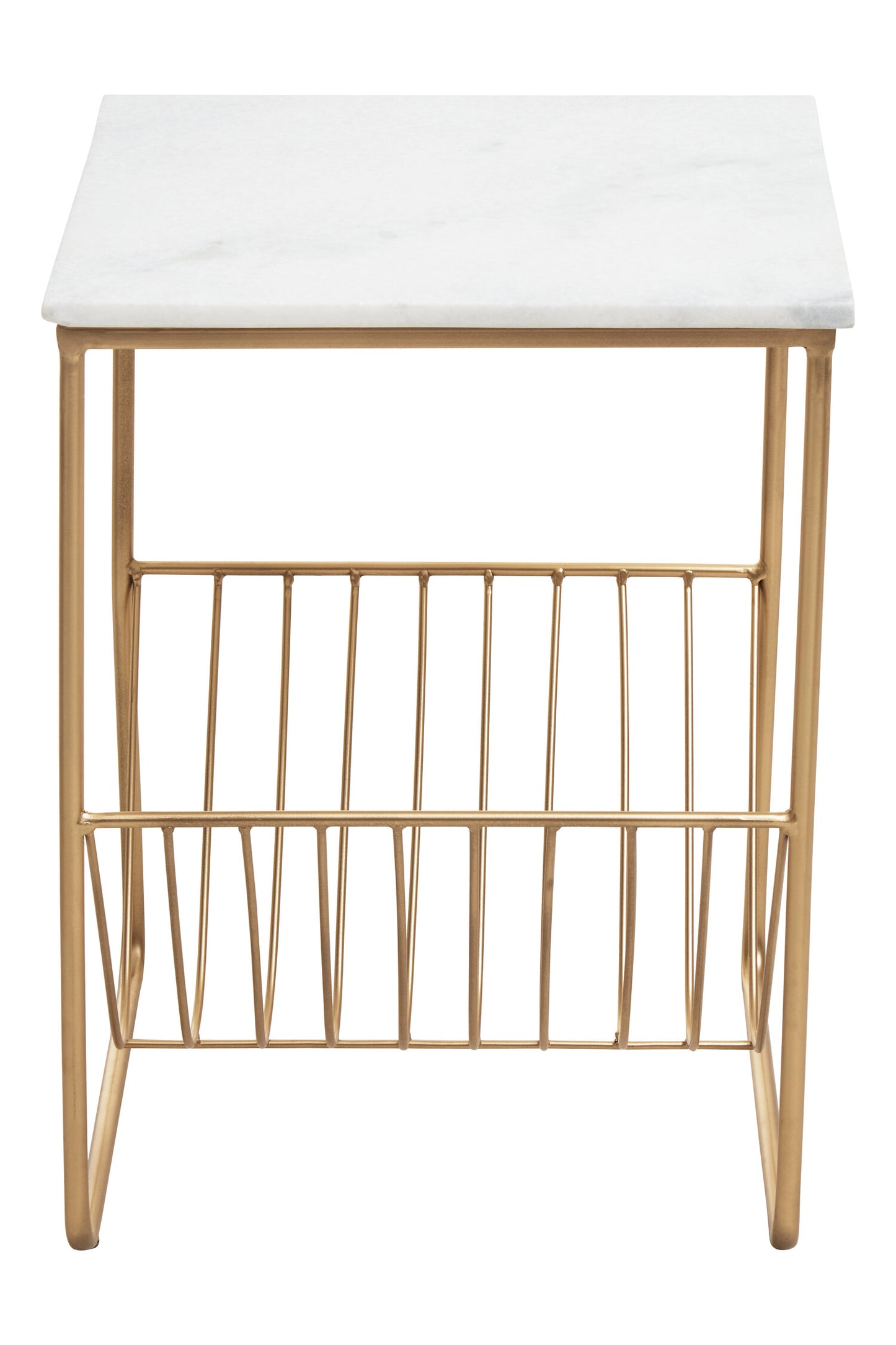 Roma White Marble Rack Side Table
