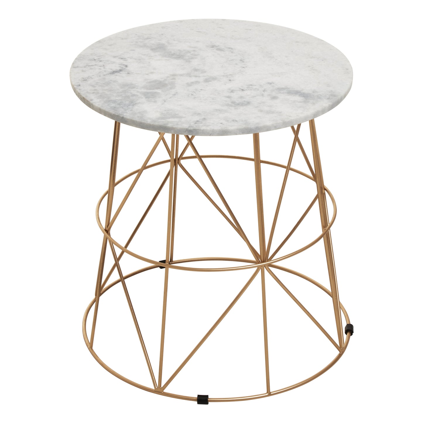 Roma White Marble Round Side Table