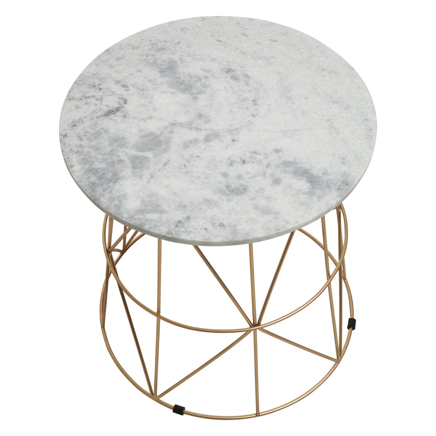 Roma White Marble Round Side Table