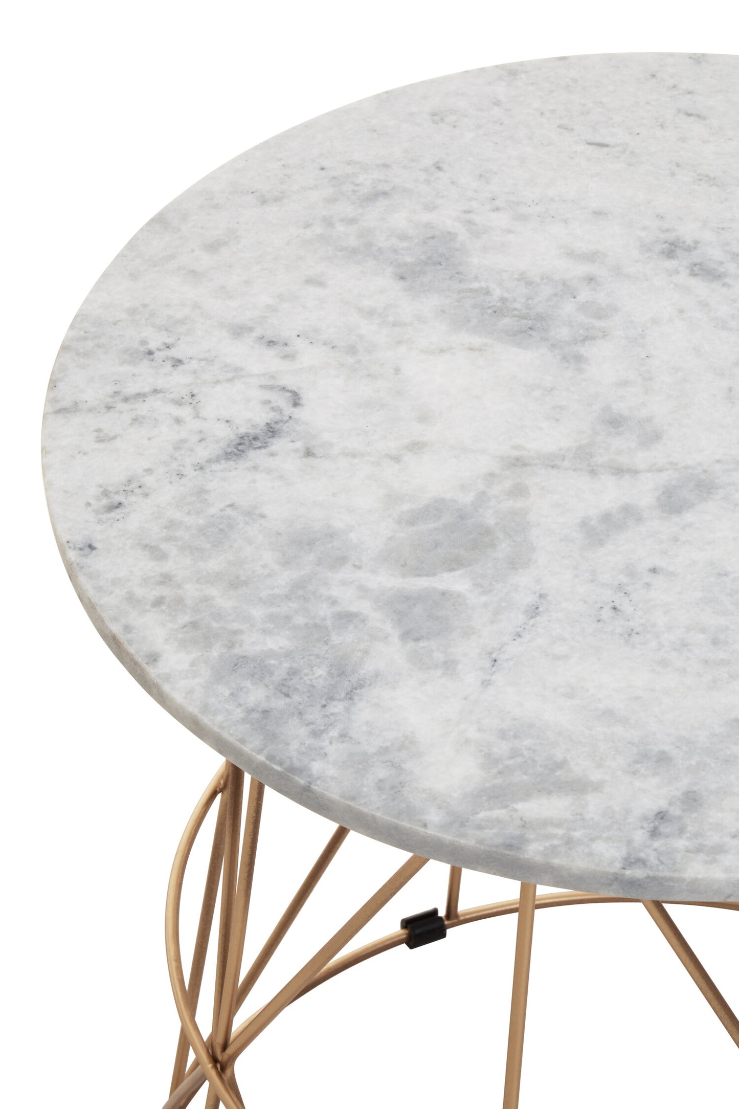 Roma White Marble Round Side Table
