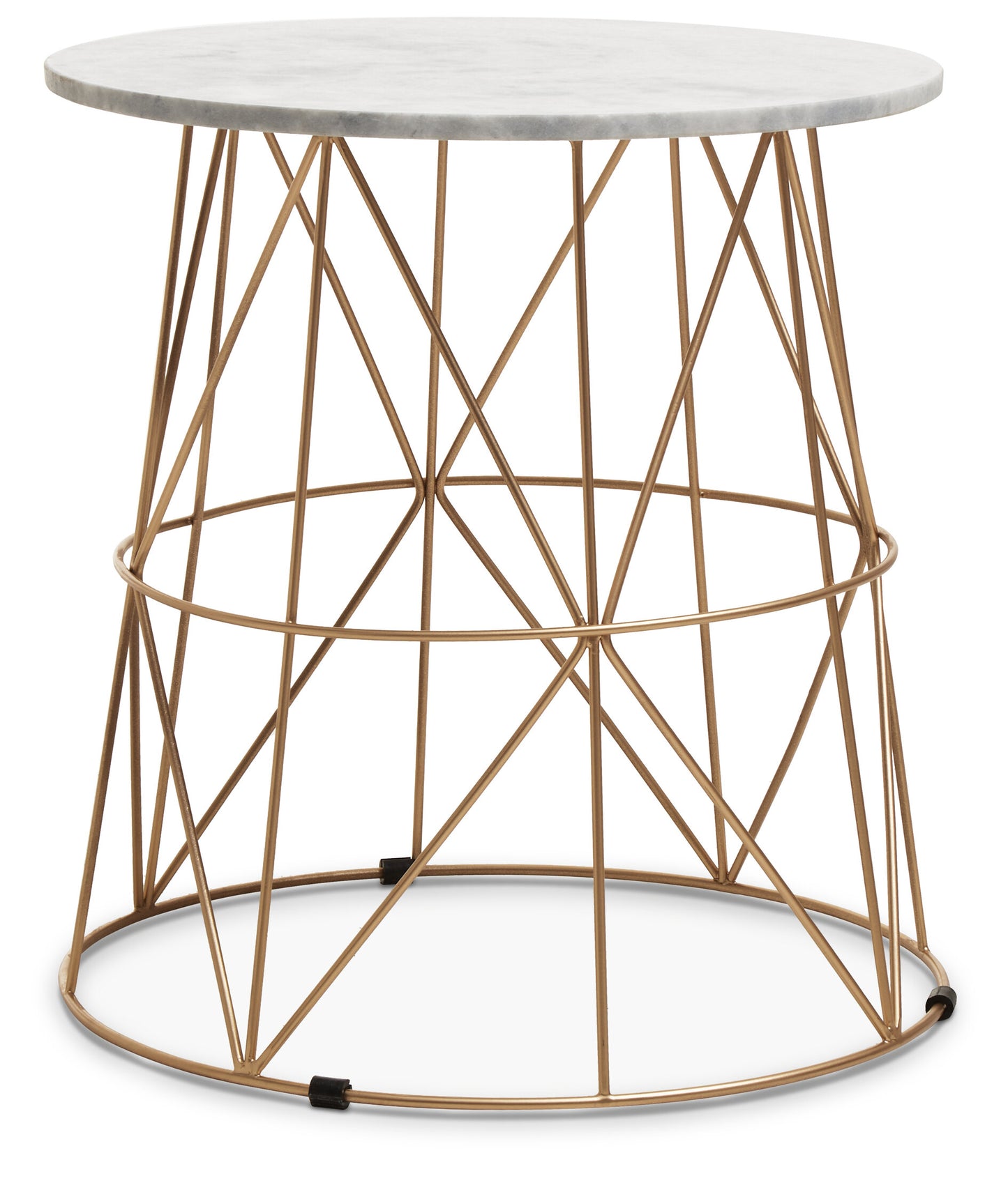 Roma White Marble Round Side Table