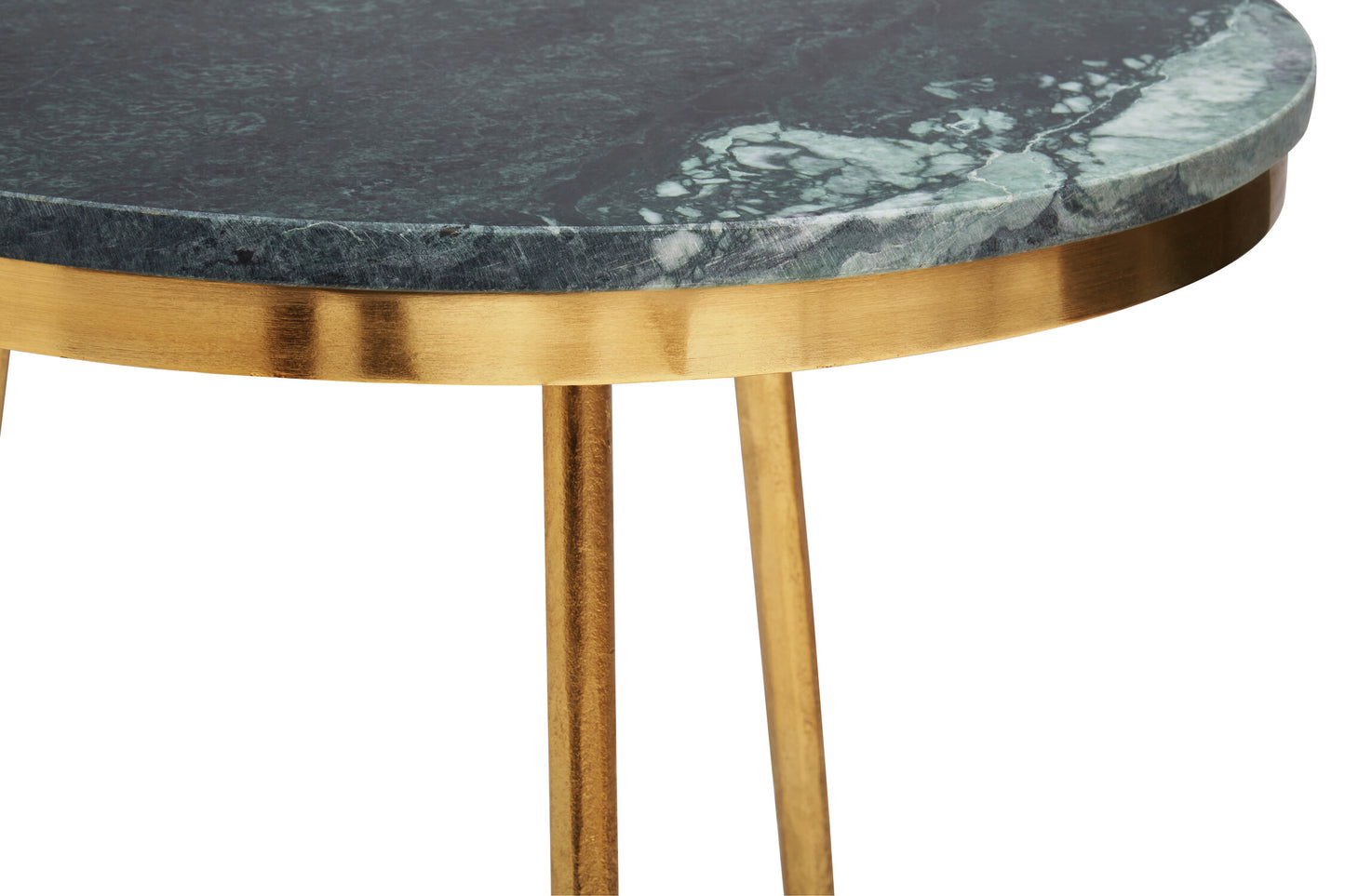 Stefania Green Marble Top Set of 2 Side Table