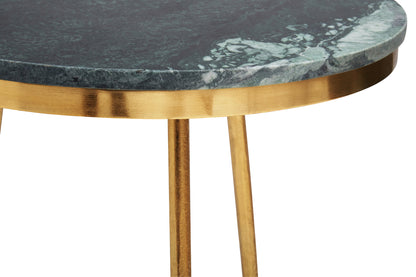 Stefania Green Marble Top Set of 2 Side Table
