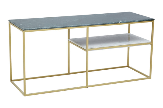 Stefania Assorted Marble And Gold Frame Console Table
