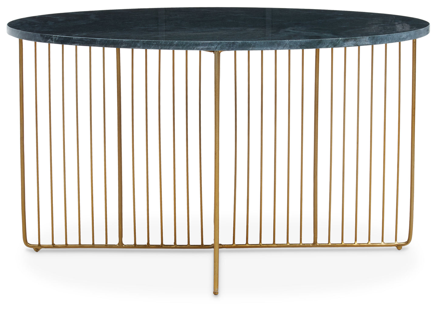 Stefania Green Marble And Gold Frame Coffee Table