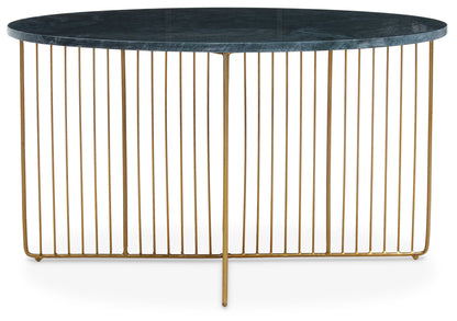 Stefania Green Marble And Gold Frame Coffee Table