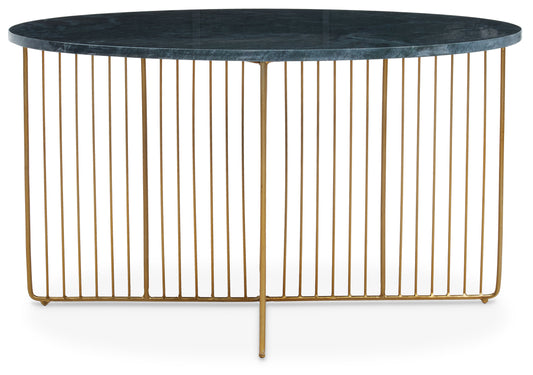 Stefania Green Marble And Gold Frame Coffee Table