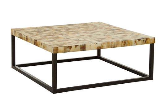 Ophelia Cream Mother of Pearl Square Coffee Table