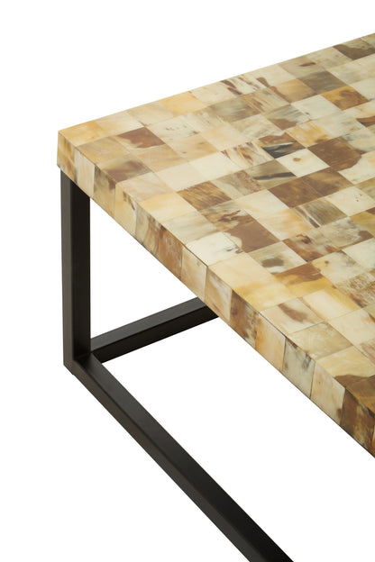 Ophelia Cream Mother of Pearl Square Coffee Table