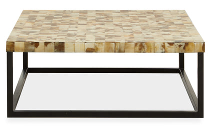 Ophelia Cream Mother of Pearl Square Coffee Table