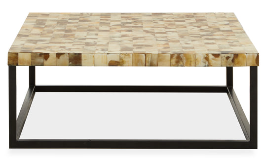 Ophelia Cream Mother of Pearl Square Coffee Table