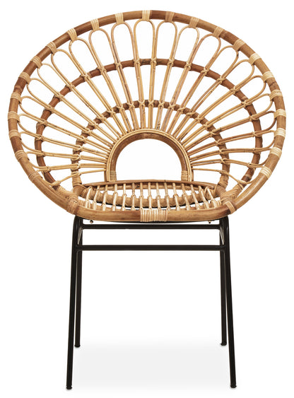 Tropic Natural Rattan Sunflower Armchair